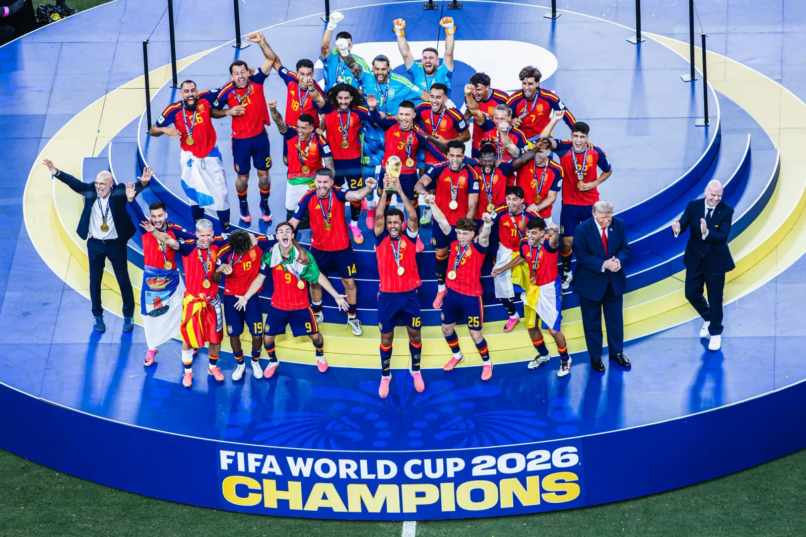 Espanha campeã do mundo: a festa no pódio
