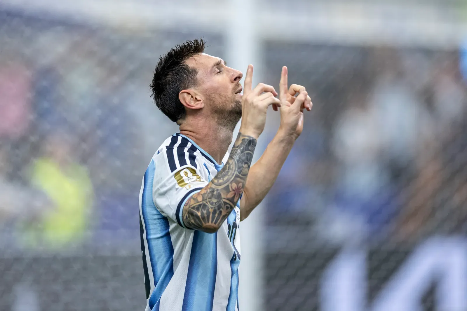 Argentina x Áustria: Messi aponta para o céu (Dallas)